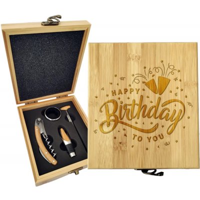 Sablio Dárková sada na víno Happy birthday to you 2: 147×168×49 mm – Hledejceny.cz