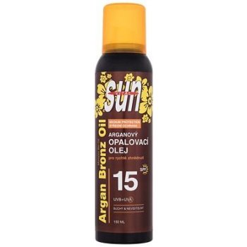 Vivaco SUN Arganový suchý opalovací olej sprej SPF15 150 ml