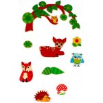 HESS Dřevěný kolotoč nad postýlku LESNÍ ZVÍŘÁTKA – Zboží Dáma