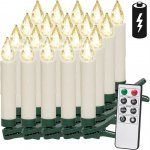 monzana® Vánoční svíčky na stromeček 30 LED | teplá bílá – Sleviste.cz