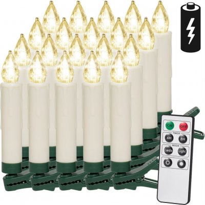 monzana® Vánoční svíčky na stromeček 30 LED | teplá bílá – Sleviste.cz