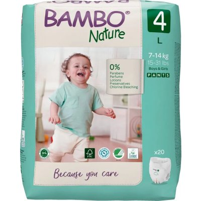 Bambo Nature Pants 4 L 7-14 kg 20 ks – Zbozi.Blesk.cz