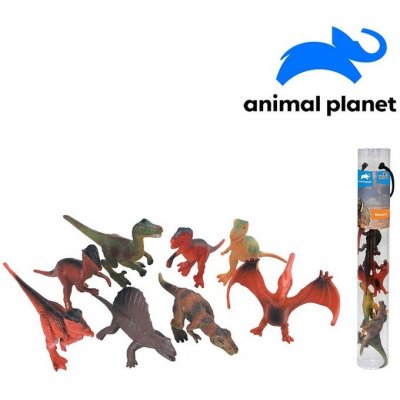 MADE Zvířátka v tubě dinosauři 7 mobilní aplikace pro zobrazení zvířátek 8 ks