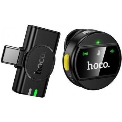 Bezdrátový mikrofon Hoco L21, magnetický, USB C konektor, černý – Zboží Mobilmania