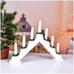 Grugen Adventní svícen WHITE WOOD 7 LED – Hledejceny.cz