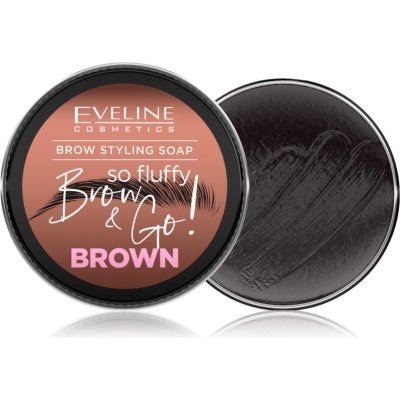 Eveline Cosmetics Brow & Go! stylingové mýdlo na obočí Brown 25 g – Sleviste.cz