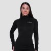 Dámská mikina GymBeam Women‘s Pulse 1/2 Zip Running Sweatshirt Black S černá