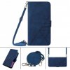 Pouzdro a kryt na mobilní telefon Apple Pouzdro AppleKing flipové s popruhem ve stylu crossbody iPhone 12 Pro Max - modré