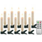 Solight sada LED svíček na vánoční stromek, 10x svíčka, dálkové ovládání, časovač, 1xAAA – Hledejceny.cz