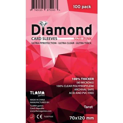 Tlama games Obaly na karty Diamond Pink: Tarot 70x120 mm – Zboží Mobilmania