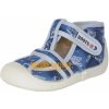 Dětské bačkory a domácí obuv Boots4U T020 modrá potisk