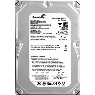 Seagate BARRACUDA 7200.10 400GB SATA II 3,5", ST3400620AS – Hledejceny.cz