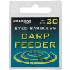 Rybářské háčky Drennan bez Protihrotu Eyed Carp Feeder Barbless vel.14 10ks