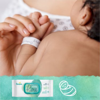 Pampers Aqua Pure dětské čisticí ubrousky 18 x 48 ks