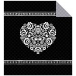 Detexpol přehoz na postel Srdce černá 170 x 210 cm – Zboží Mobilmania