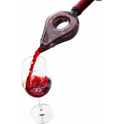 VACU VIN Air šedá – plastová nálevka/dávkovač na víno se zavzdušňovačem