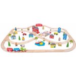 Hop Bigjigs Rail Dřevěná vláčkodráha město a vesnice 101 dílů – Zboží Dáma