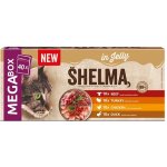 Shelma Cat kuřecí hovězí kachní a krůtí 40 x 85 g – Sleviste.cz