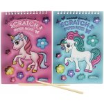 Vyškrabovací obrázky Jednorožec sešit 8 listů s nástrojem 2 druhy – Sleviste.cz