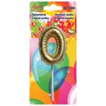 Alvarak Dortová svíčka číslo fóliový balónek číslo: 0 – Zboží Mobilmania