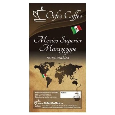 Orfeo coffee Mexico Superior Maragogype 100% arabika zrnková 250 g – Hledejceny.cz