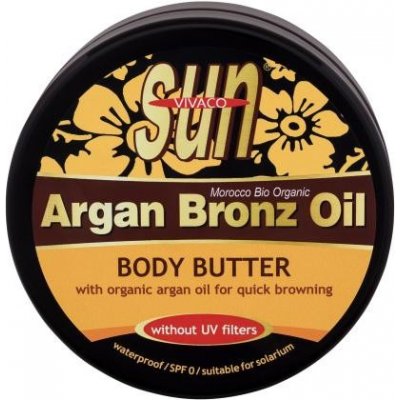 Vivaco Sun Argan Bronz Oil Body Butter 200 ml opalovací máslo s arganovým olejem bez uv filtrů – Zbozi.Blesk.cz