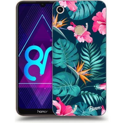 Pouzdro Picasee silikonové Honor 8A - Pink Monstera čiré