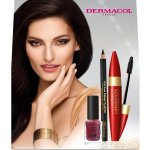 Dermacol Obsesión Volume & Lenght dámská odstín Black sada řasenka 12 ml + lak na nehty 5 Days Stay 11 ml 21 Monroe Red + tužka na oči 16H Matic 0,3 g 04 dárková sada – Zboží Mobilmania