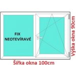 Soft Dvoukřídlé plastové okno 100x90 cm FIX+OS – HobbyKompas.cz