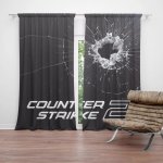 Sablio Závěs Counter Strike 2 Průstřel: 2ks 140x250cm – Hledejceny.cz