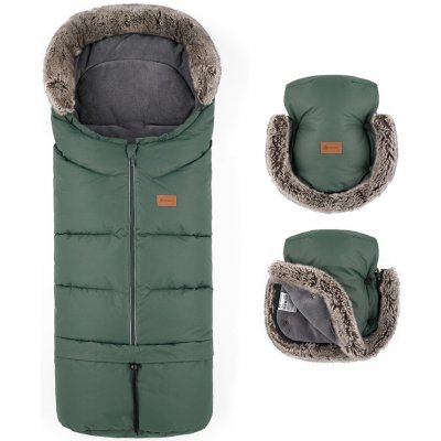 Petite&Mars Set zimní Arctic 4v1 Furry Veritable Khaki – Zboží Dáma