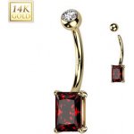 Šperky4U zlatý piercing do pupíku ZL01255-YG – Sleviste.cz