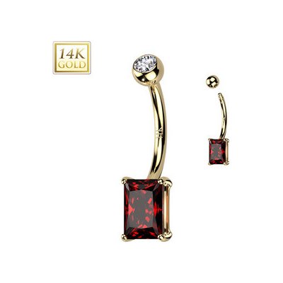 Šperky4U zlatý piercing do pupíku ZL01255-YG – Sleviste.cz