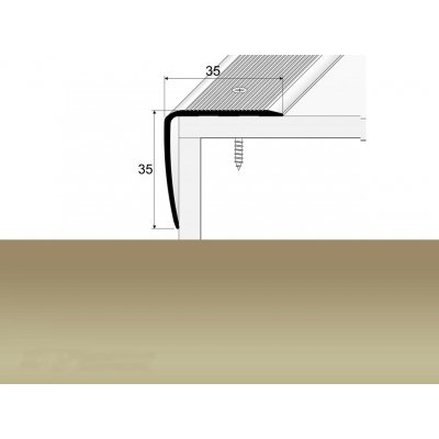 Profil Team Schodová hrana šampaň E02 35x35mm 1,2 m – Zboží Mobilmania