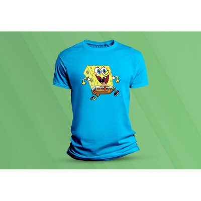 Sandratex dětské bavlněné tričko SpongeBob 4. azurová – Hledejceny.cz