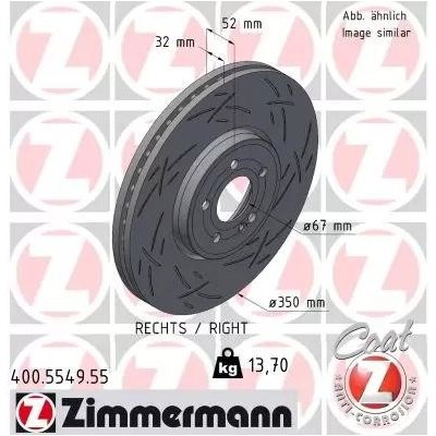 ZIMMERMANN Brzdový kotouč BLACK Z 350 mm ZIM 400.5549.55 | Zboží Auto