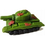 Cukrová figurka na dort - Tank, 8 cm – Sleviste.cz