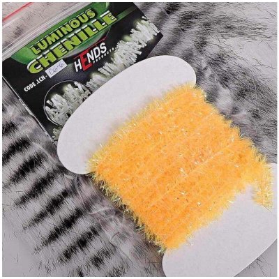 Hends Šenylka Luminous Chenille Fluo Světle Oranžová 4mm – Hledejceny.cz