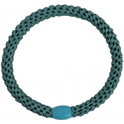 KKNEKKI Gumička do vlasů Kknekki Slim Petrol Green, modrá barva, textil – Zbozi.Blesk.cz