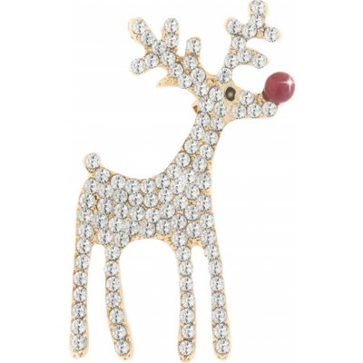 Biju brož sobík vyskládaný zirkony zlatá 9001465 – Zboží Mobilmania