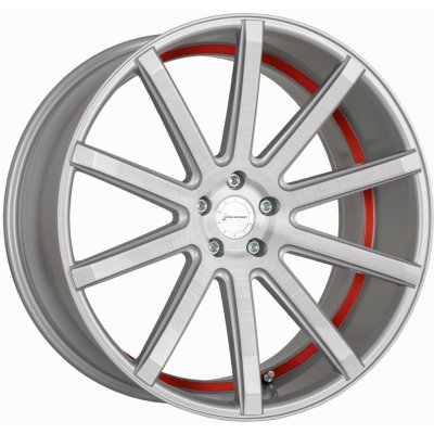 Corspeed DEVILLE 10,5x22 5x112 ET25 silver trim red – Hledejceny.cz