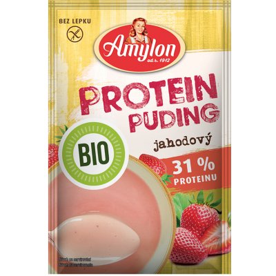 BIO Protein Puding jahodový bez lepku 45 g – Zboží Dáma