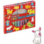 Amos Barvy na sklo sada 10 barev 10,5 ml + 12 sklíček ZVÍŘATA 6418 – Zboží Dáma