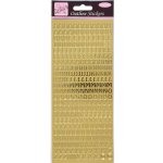 WEST DESIGN Samolepky kontury metalické zlaté velká písmena font 1 – Zboží Mobilmania