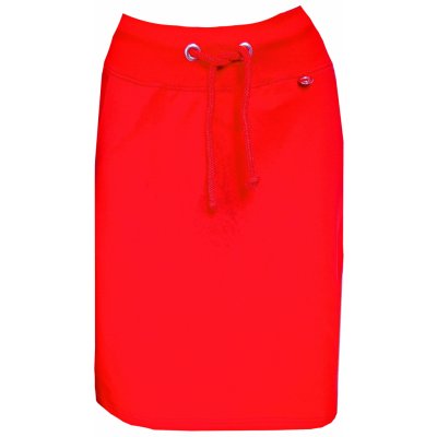 Krátká sukně z teplákoviny červená