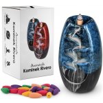 Aromaholik keramický stojan na vonné kužele 20 cm modrý – Zboží Dáma