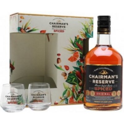Chairman's Reserve Spiced 40% 0,7 l (dárkové balení 2 skleničky) – Zboží Mobilmania