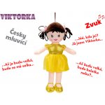 Mikrotrading Viktorka hadrová žlutá 32 cm česky mluvící – Zboží Mobilmania