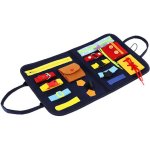 Teddies Edukační penál filc zapínání a otevírání zipů a knoflíků v sáčku 24x27x4cm – Hledejceny.cz
