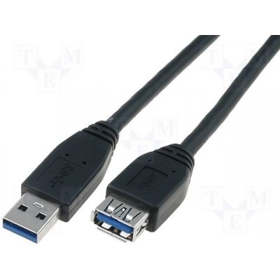 Assmann AK-300203-030-S USB 3.0, USB A M (plug)/USB A F (jack), 3m, černý